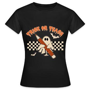 Trick Or Teach - Women's T-Shirt - black - Front - AI Model Female 172 dark (172cm)