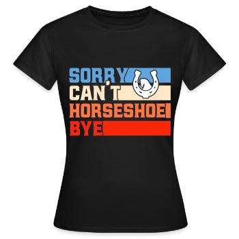 Horseshoe Throwing Game Horseshoe Throwing Horseshoe Throwing - Women's T-Shirt - black - Front - AI Model Female 172 dark (172cm)