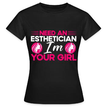 Maskenbildner Kosmetikerin Kosmetik Geschenk - Frauen T-Shirt - Schwarz - Vorne - AI Model Female 172 dark (172cm)