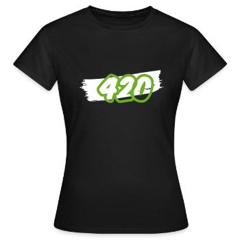 420 Cannabis Legalization Saying - Women's T-Shirt - black - Front - AI Model Female 172 dark (172cm)