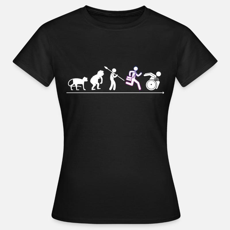 L'évolution de l'homme - T-shirt Femme - noir