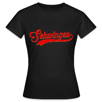 Schwingen - Schweizer Sportart - Frauen T-Shirt - Schwarz - Vorne - AI Model Female 172 dark (172cm)