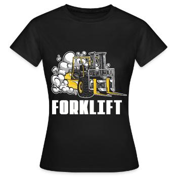 Élévateur chariot chariot élévateur de élévateur logistique stockist - T-shirt Femme - noir - Devant - AI Model Female 172 dark (172cm)