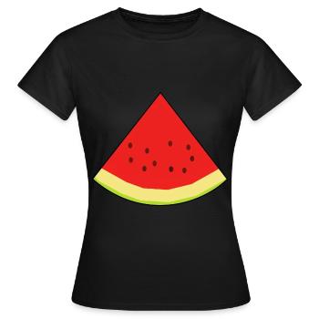 Melone Frucht Obst Sommer Erfrischung Speise Bio - Frauen T-Shirt - Schwarz - Vorne - AI Model Female 172 dark (172cm)