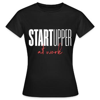Startupper Startup at work - Frauen T-Shirt - Schwarz - Vorne - AI Model Female 172 dark (172cm)