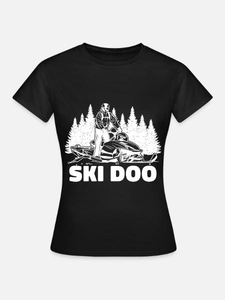 Schneemobil - Frauen T-Shirt - Schwarz