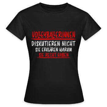 Volleyballerin Spruch Fun Beachvolleyball Geschenk - Frauen T-Shirt - Schwarz - Vorne - AI Model Female 172 dark (172cm)