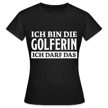 Golferin Minigolf Golf Spruch Golferin Geschenk - Frauen T-Shirt - Schwarz - Vorne - AI Model Female 172 dark (172cm)
