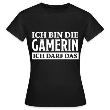 Gamerin Spruch Videospiel Sprüche Gamerin Geschenk - Frauen T-Shirt - Schwarz - Vorne - AI Model Female 172 dark (172cm)