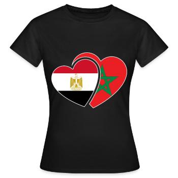 Marokko & Ägypten - Frauen T-Shirt - Schwarz - Vorne - AI Model Female 172 dark (172cm)