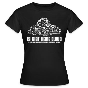 Il n'y a pas de nuage C'est juste le PC d'un autre - T-shirt Femme - noir - Devant - AI Model Female 172 dark (172cm)