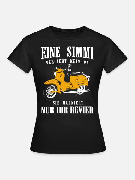 Schwalbe, Eine Simmi leckt nicht,Markiert Revier - Frauen T-Shirt - Schwarz