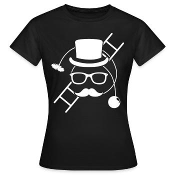 Ramoneur avec bombe de suie et échelle - T-shirt Femme - noir - Devant - AI Model Female 172 dark (172cm)