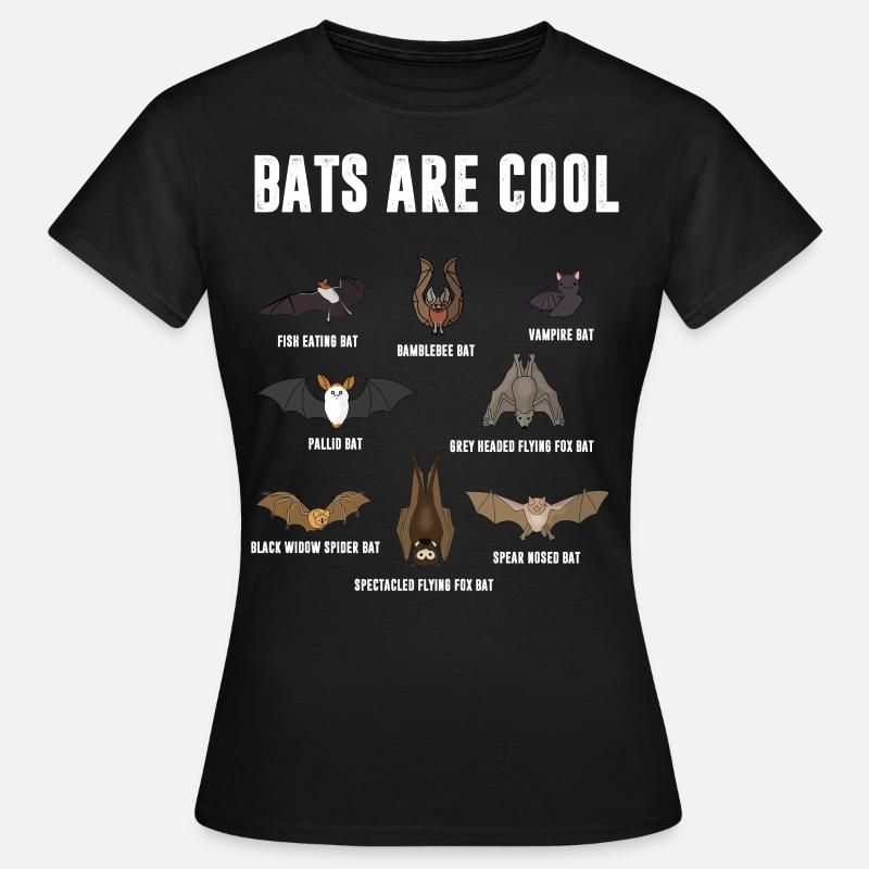 Bats are cool, vampire bat, school - Women's T-Shirt - black