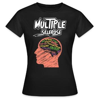 Sclérose en plaques, conscience - T-shirt Femme - noir - Devant - AI Model Female 172 dark (172cm)