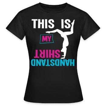 Ceci est ma chemise de poirier, les filles de sport, - T-shirt Femme - noir - Devant - AI Model Female 172 dark (172cm)