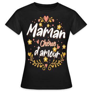 Schöne Geschenkidee Design Mama Liebling der Liebe - Frauen T-Shirt - Schwarz - Vorne - AI Model Female 172 dark (172cm)