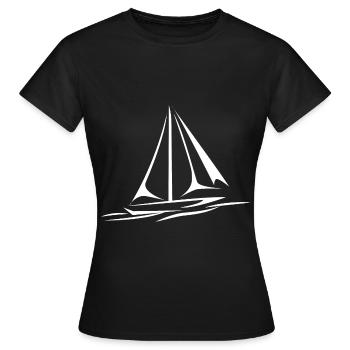 Seglen Segelboot Segler - Frauen T-Shirt - Schwarz - Vorne - AI Model Female 172 dark (172cm)