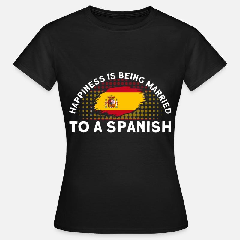 Spanish Flag Spanish Roots Gift - Women's T-Shirt - black