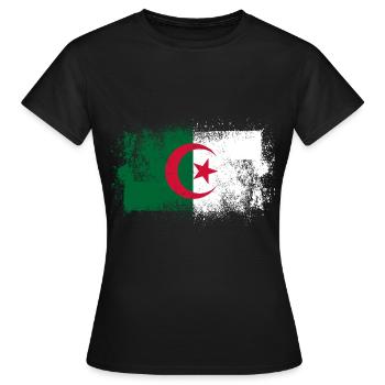 Algerien - Frauen T-Shirt - Schwarz - Vorne - AI Model Female 172 dark (172cm)