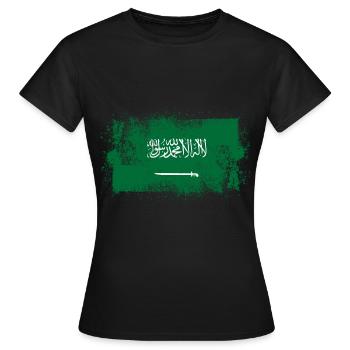 Saudi-Arabien - Frauen T-Shirt - Schwarz - Vorne - AI Model Female 172 dark (172cm)