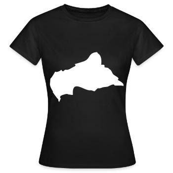 Drapeau de la carte de la République centrafricaine - T-shirt Femme - noir - Devant - AI Model Female 172 dark (172cm)