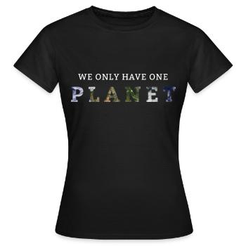 Nous n’avons qu’une seule planète - T-shirt Femme - noir - Devant - AI Model Female 172 dark (172cm)