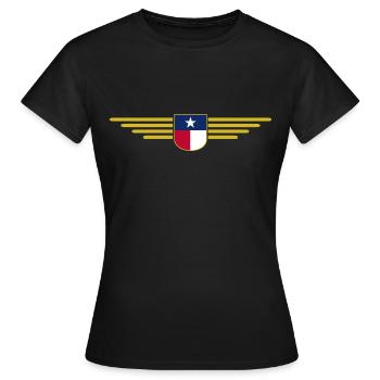 Texas Fan T-Shirt – Lone Star Style - T-shirt Femme - noir - Devant - AI Model Female 172 dark (172cm)