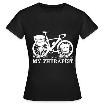 Balade à vélo Cyclisme - T-shirt Femme - noir - Devant - AI Model Female 172 dark (172cm)