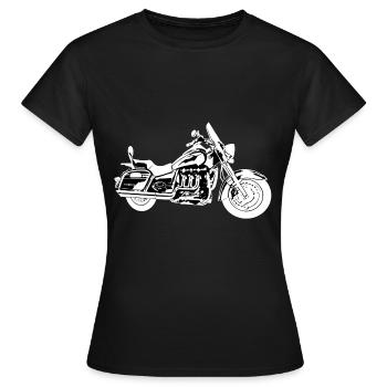 Motorrad Rocket 3 Touring Bike sw - Frauen T-Shirt - Schwarz - Vorne - AI Model Female 172 dark (172cm)