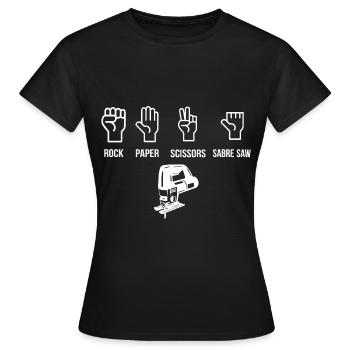 Menuisier menuisier menuisier - T-shirt Femme - noir - Devant - AI Model Female 172 dark (172cm)