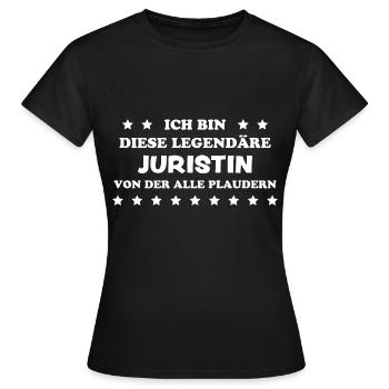 Juristin Beruf Lustige Spruch Jurist Jura Geschenk - Frauen T-Shirt - Schwarz - Vorne - AI Model Female 172 dark (172cm)