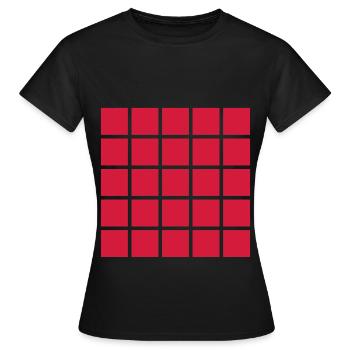 kacheln quadrate mosaik - Frauen T-Shirt - Schwarz - Vorne - AI Model Female 172 dark (172cm)