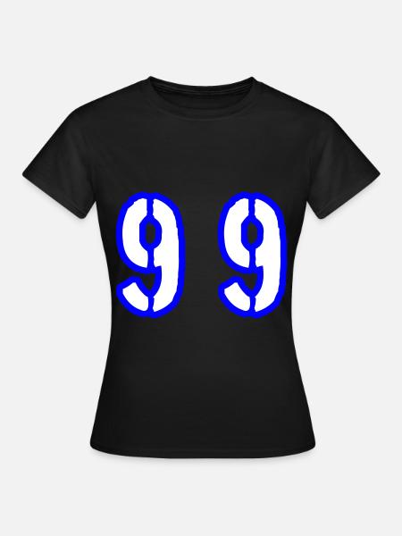 99 Zahl Symbol - Frauen T-Shirt - Schwarz