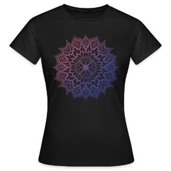 mandala - T-shirt Femme - noir - Devant - AI Model Female 172 dark (172cm)