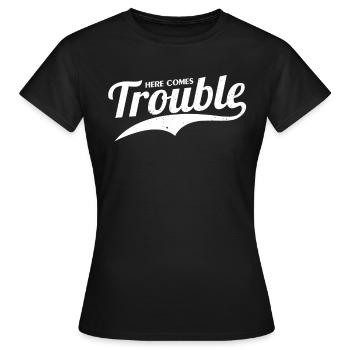 Voici des problèmes drôles de fauteurs de troubles - T-shirt Femme - noir - Devant - AI Model Female 172 dark (172cm)