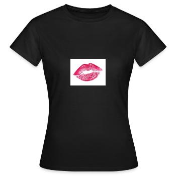 Kussmund - Frauen T-Shirt - Schwarz - Vorne - AI Model Female 172 dark (172cm)