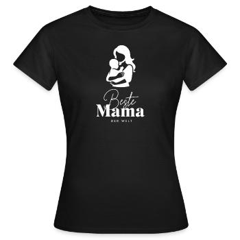World's Best Mom - Women's T-Shirt - black - Front - AI Model Female 172 dark (172cm)