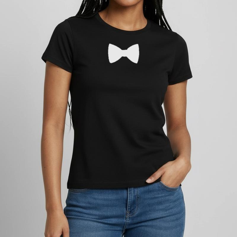 Fliege Querbinder Schleife Anzug Frauen T-Shirt