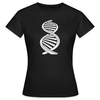 Nukleotiden Kette DNA-Strang Doppelhelix - Frauen T-Shirt - Schwarz - Vorne - AI Model Female 172 dark (172cm)