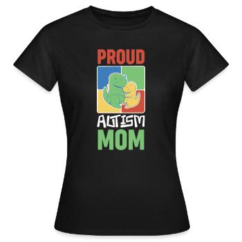 Fière maman autiste - T-shirt Femme - noir - Devant - AI Model Female 172 dark (172cm)