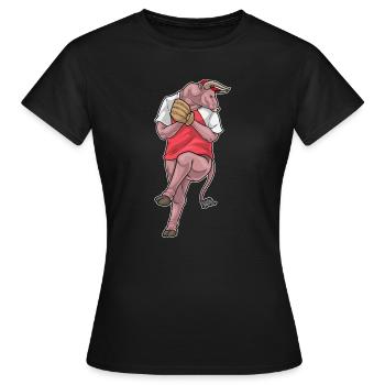 Bull Baseball Gant de baseball - T-shirt Femme - noir - Devant - AI Model Female 172 dark (172cm)