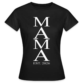 Maman 2026 Est 2026 Bébé biologique - T-shirt Femme - noir - Devant - AI Model Female 172 dark (172cm)