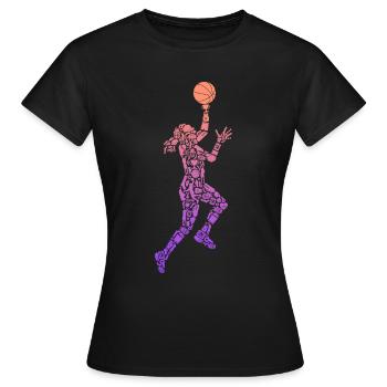Symboles du basketball féminin Basketball féminin - T-shirt Femme - noir - Devant - AI Model Female 172 dark (172cm)