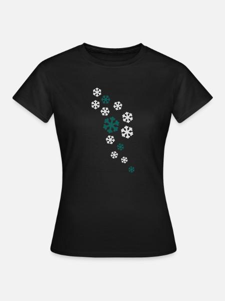 schnee - Frauen T-Shirt - Schwarz
