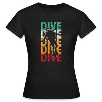Plongée Plongée Plongée Plongée - T-shirt Femme - noir - Devant - AI Model Female 172 dark (172cm)