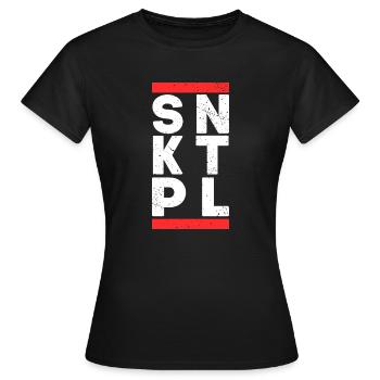 SNKTPL Berlin St Pauli Saint Pauli Cadeau - T-shirt Femme - noir - Devant - AI Model Female 172 dark (172cm)