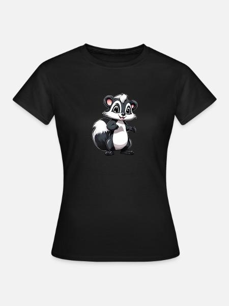 Stinktier - Frauen T-Shirt - Schwarz
