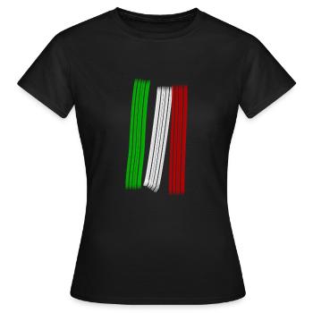 Italienische Nationalfarben Flagge Fahne Kreativ - Frauen T-Shirt - Schwarz - Vorne - AI Model Female 172 dark (172cm)