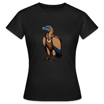 Vautour fauve - T-shirt Femme - noir - Devant - AI Model Female 172 dark (172cm)